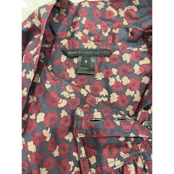 Vintage Marc by Marc Jacobs Fall Bow Neck Blouse Cottagecore Floral Cotton Small - Picture 4 of 10